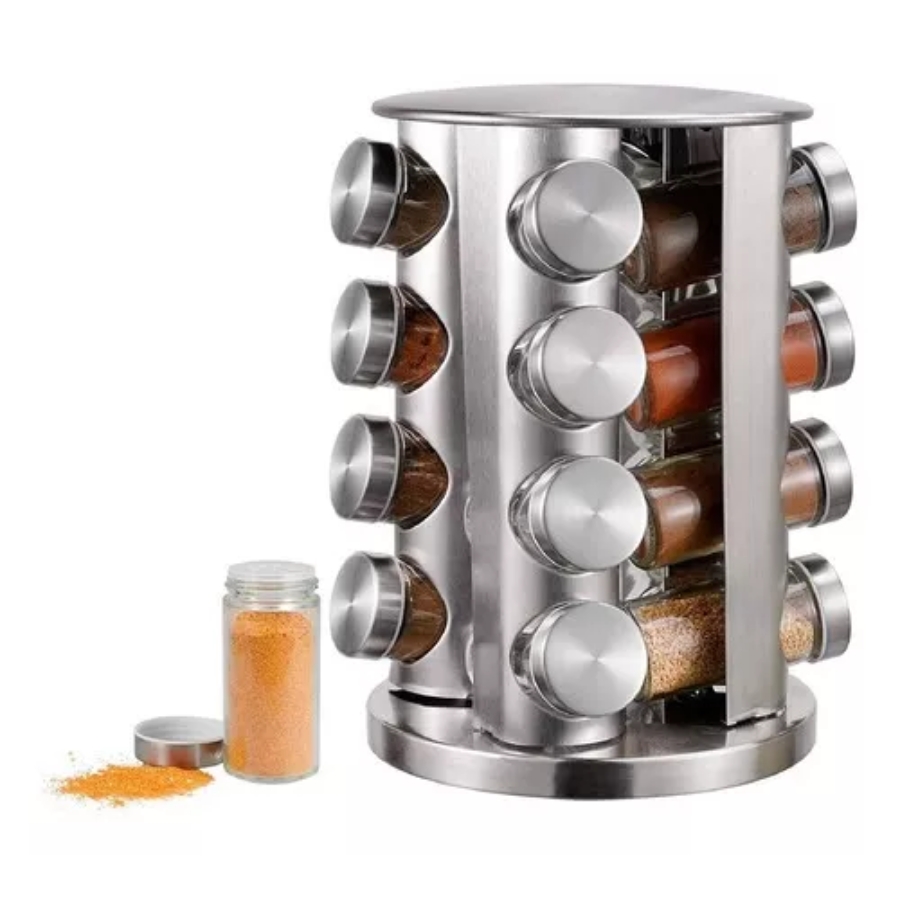 Soporte Giratorio Plateado De Acero X16